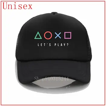 Playstation Leidžia Žaisti trucker kepurės vyrams gorras para hombre skrybėlės moterims beisbolo kepurė vyrams skrybėlę vyrų plaukai surišti į uodegą beisbolas