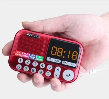 Pocket Radio FM Radijas Mini Nešiojamas Įkraunamas Radijo Imtuvą, Garsiakalbį Paramos USB TF Kortelę Muzika MP3 Grotuvas
