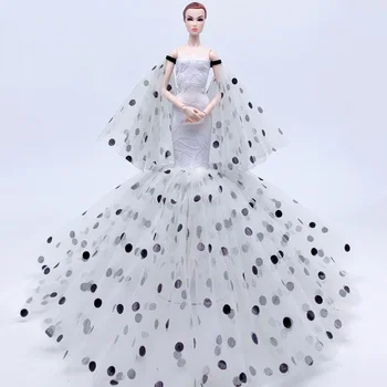 Polka Undinė Mados Lėlės Drabužius Barbie Lėlės Suknelė Komplektus Slidinėti Šalis Suknelės 1/6 BJD Doll Lėlė Priedai