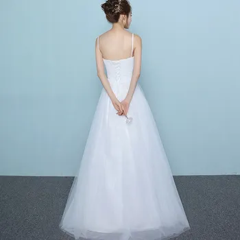 Popodion vestuvių suknelė stebėjimo paprastas tiulio nuotakos suknelė vestuvių suknelė paplūdimio vestido de noiva WED90506