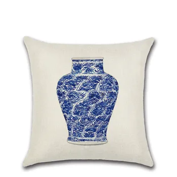 Porceliano vaza meno butelis vaizdai spausdinami dekoracija namuose Draugas, dovana pagalvėlė padengti Pagalvės užvalkalą parduotuvė Kėdės sėdynė sofa automobilių Deco