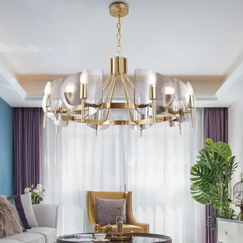Post-moderni prabanga led šviestuvo lempos kambarį asmenybės stiklo dvipusis villa valgomasis liustra miegamasis dekoratyvinės lempos