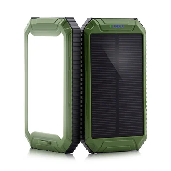 PowerGreen Li-polimero Baterijos Energijos Bankai 10000mAh LED Saulės Įkroviklis Išorės Mobiliojo Telefono Baterija, su Pultelio Dizainas