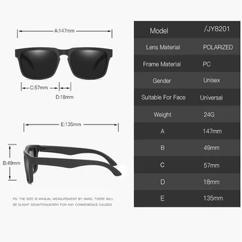 Prekės ženklo Dizainas Poliarizuoti Akiniai nuo saulės Vyrams Vairuotojo Atspalvių Vyrų Derliaus Polaroid Saulės Akiniai Vyrams Spuare Veidrodis Vasaros UV400 Oculos