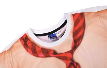 Prekės ženklo Drabužių Vyrų Mados 3D marškinėliai Spausdinti Raumenų Kaklaraištis Sekso T-shirt Vasaros Netikrą Dviejų dalių trumpomis Rankovėmis Marškinėlius Homme Plus Dydis 3XL