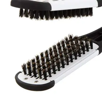 Profesionalios Tiesinimo Šepečiu, plaukų kirpimo įrankis dvipusis šepetys Plaukų tiesinimo