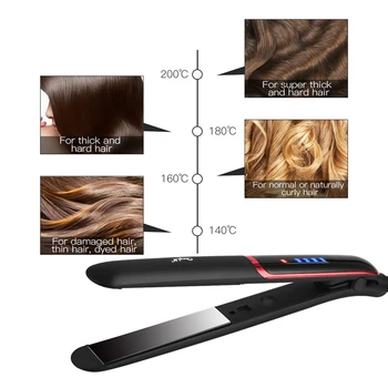Profesionalus Riebalų, Geležies Plaukų ištiesinimo priemonės Curler LED Ekranas, Plaukų Straighting Akmenslydis Lygintuvai Nelygumai, Sausas, Šlapias Naudojimas Greitai Heating53