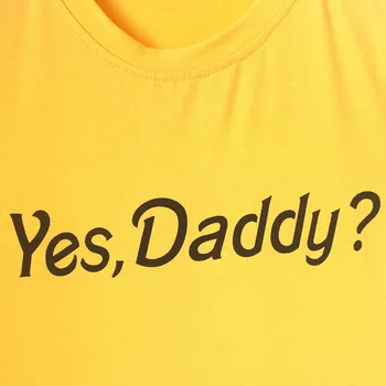 ROPALIA Laiške Taip Daddy Dygsnio Atsitiktinis Marškinėliai Vasarą, Geltona/Balta/Juoda/Rausva Seksualus, Moterų Topai Tees Mergina T-Shirt Ladies Moteris