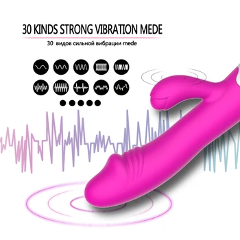 Rabbit Vibratorius Moterų Makšties klitorio stimuliatorius Realus G spot Dildo Vibratorius Magic Wand Sekso Žaislai Moterims erotiniai žaislai