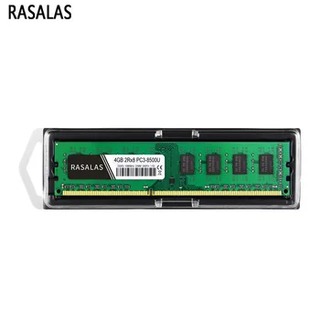 Rasalas 4GB 2Rx8 PC3-8500U DDR3 1066Mhz 1,5 V 240Pin No-Ecc DIMM KOMPIUTERIO RAM Pilnai suderinama Atminties