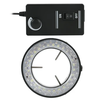 Reguliuojamas 56 LED Žiedo Žibintas Šviestuvas Lempa Pramonės Stereo, ZOOM Video, USB, HDMI, Mikroskopu didinamasis stiklas