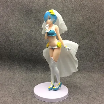 Rem seksualus modelis paveikslas Re:Gyvenimas kitame pasaulyje nuo nulio anime Vestuvių suknelė Ver. veiksmų kolekcijos lėlės dovanos