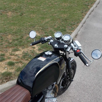 Retro Motociklų CNC Clip-on 35mm Rankenos Cafe Racer Šakės Vamzdžio Apkaba Priedus, Barų 360 Laipsnių Reguliuojamas Aukštos Kokybės Aliuminio Lydinio