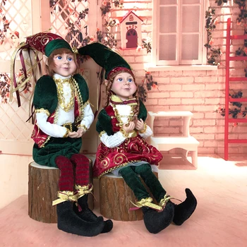 Rinkinys Didelis Dydis Elf Pora Navidad Naujųjų Metų Dovana Pliušinis Kalėdos Sodo Puošmena Vaikai Medžių Kabantys Papuošalai Kalėdų Vaikų Žaislai