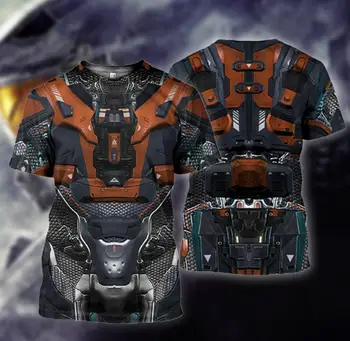 Riterio Šarvai 3D atspausdintas marškinėliai tamplieriai cosplay Trumpas rankovės marškinėliai vasarą moterys vyrai Helovinas T-shirt Lašas laivybos