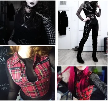 Rosetic Tees Moterų marškinėliai Atsitiktinis Gothic Punk Akių Viršūnes Skaidrios Juodos spalvos Marškinėlius Vasaros 2020 Streetwear Goth Viršuje Tees 11 Stilius