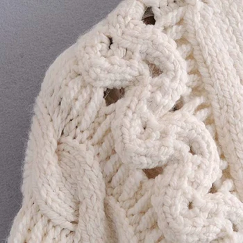Rudenį, Žiemą Moterys Kietas Cardigan Megztinis Storas Šiltas Ilgomis Rankovėmis Prarasti Derliaus Trumpas Megztinis V-Kaklo Viršūnes Lady Outwear