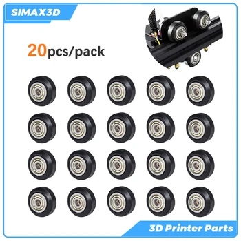 SIMAX3D 3d spausdintuvas dalis 20pcs CNC Openbuild Ratai Plastikiniai Pasyvus Apvalus ratas spausdintuvo POM Varantys didmeninė ender3 Pro hotend