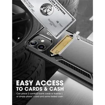 SUPCASE iPhone 12 Mini Atveju 5.4 colių (iki 2020 m. Laida) UB Vault Slim Apsaugos Piniginės Dangtelis su Built-in kortelės turėtojas