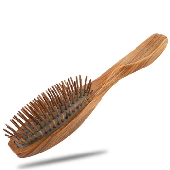 Sandalmedžio Plaukų Šepetys Mediniais Natūralus Rankų darbo plaukų iššukavimo Masažas Plaukų Šukos su Dovanų Dėžutė