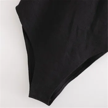 Seksualus megzti kratinys liesas bodysuits trumpas rankovės tampri sim tilptų moterų atsitiktinis pagrindinio juoda playsuits mujer