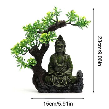 Senovės Budizmo Statula Zen Žuvų Bakas Kraštovaizdžio Ornamentu Modeliavimas Amatų Akvariumo Dekoracijos, Žuvys Slėptuvės Dekoro C42