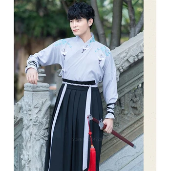 Siuvinėjimo Japonų Stiliaus Krano Kimono Haori Vyrų Samurajus Kostiumas Harajuku Tradicinė Derliaus Ilga Suknelė Moterims Rytų Skraiste
