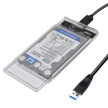 Skaidrus HDD Talpyklos 2,5 colio SATA į USB 3.0 SSD Adapteris Standžiojo Disko Dėžutė 
