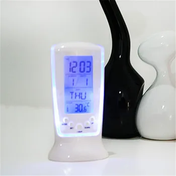Skaitmeninis Kalendorius Temperatūros LED Skaitmeninis Laikrodis-Žadintuvas su Mėlyna Atgal šviesos Elektroninis Termometras, Kalendorius Led Laikrodis Su Laiku