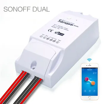 Sonoff Dual 10A WIFI Bevielio ryšio Smart Switch 