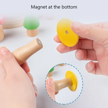 Spalvinga, Vaikams, Magnetinės Traukos Grybų Genys Sugauti Širdys Namų Dėlionė Ankstyvojo Lavinimo Žaislas