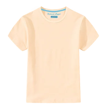 Spalvų Kieto Bamblys Vaikų Vasaros Trumpomis Rankovėmis T-Shirt Vaikai Medvilnės Black Rose Oranžinis Dangus T Shirts Berniuko Marškinėlius Mergina Viršūnes Tees