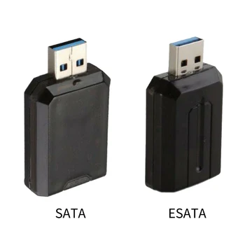 Stabili USB3 Adapteris.0 ESATA 5Gbps LED Indikatorius SATA Išorės Stiprus Suderinamumo Kietąjį Diską, Plug And Play Galios Keitiklis