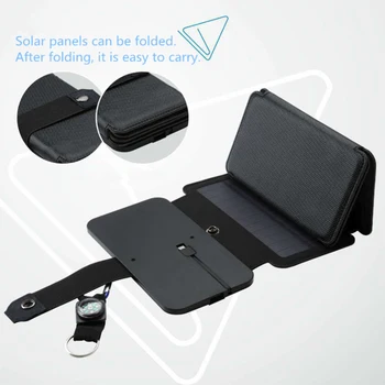 SunPower lankstymo 10W Saulės Elementų Kroviklis 5V 2.1 USB Išvesties Įrenginiai Nešiojami Saulės Kolektorių išmaniųjų telefonų Naudojami lauko