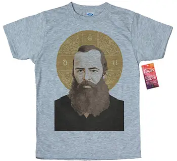 T-Shirt 2019 Mados Vyrų Klasikinis Viršūnes Tee Marškinėliai Fiodoras Dostojevskis T Shirt Dizainas Summero Kaklo Marškinėlius
