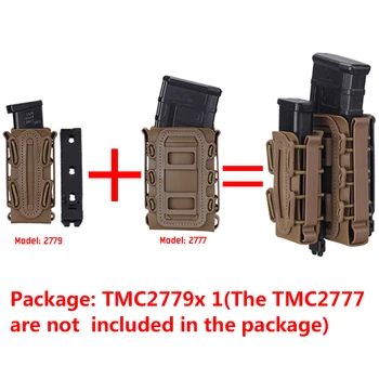TMC 9mm Molle Pistoletas Mag Karinės Žurnalas Dėklas Dėklas Fastmag Diržo 2779 soft shell mag dėklas plastikinis molle mažas maišelis