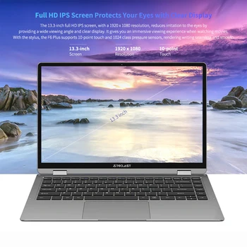 Teclast F6 Plius Nešiojamas kompiuteris Intel Dvyniai Ežero N4100 Windows10 Quad Core, 8GB RAM, 256 GB SSD Sukasi 360 Jutiklinis Ekranas 13.3
