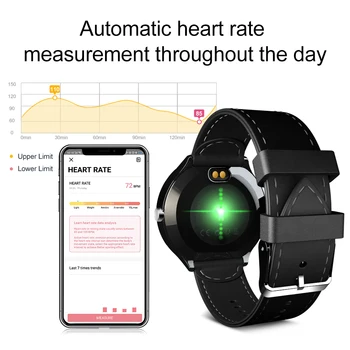Torntisc 1.3 Jutiklinis Ekranas Smart Watch Vyrų, Moterų Širdies ritmo Monitorius 
