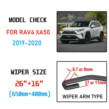 Toyota RAV4 XA50 2019 2020 2021 Reikmenys, Automobilių Priekinio stiklo Valytuvai ir Valytuvo Automobilių Priekiniai prekinis, galinis Stiklo Valytuvas Cutter Šepetėliai