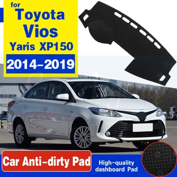 Toyota Vios Yaris~2019 XP150 neslystantis prietaisų Skydelio Kilimėlis Padengti Trinkelėmis skėtį nuo saulės Dashmat Automobilių Reikmenys kilimas 2016 2017 2018