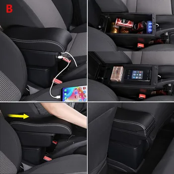 Toyota Yaris Porankiu Toyota Yaris hibridinių Automobilių Porankiu lauke 2020 m. 2021 m. 2018 m. 2019 m. Mokymai dalys, Salono Laikymo dėžutė USB LED