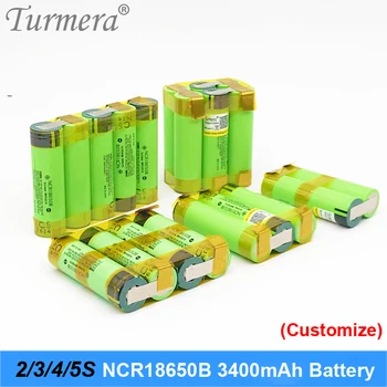 Turmera 18650 baterija 3400mah ncr18650b 12,6 v 16.8 v 21v baterija atsuktuvas baterija suvirinimo litavimo juostos pritaikyti baterija