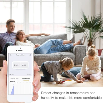 Tuya Smart ZigBee Smart Temperatūros Ir Drėgmės Jutiklis Baterija Saugumo Su Tuya Smart Gyvenimo App 