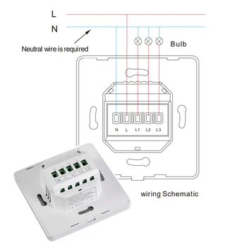 Tuya Wifi Smart Šviesos Jungiklis Wireless Sienų apšvietimo Jungiklis 10A ES 1/2/3 Gauja Balso Kontrolė Veikia su Alexa Echo 