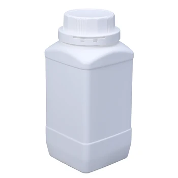 Tuščias 1000ML Plastikinių butelių su dviem Dangteliai aikštėje HDPE indas milteliai reagento Sandarus butelis 4PCS/daug