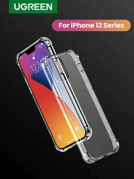 UGREEN Minkštas Telefono dėklas skirtas iPhone 12 Mini Pro 12 Smūgiams PU Guma Galinio Dangtelio Atveju iPhone 12 Pro Max Mobiliojo Telefono dėklas