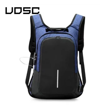 UOSC USB Įkrovimo Anti-theft Kuprinė Moterų Kovos vagystės Kuprinė Paaugliams Šviesos Vyrų Laptop Backpack 15.6 Colių Vyrai