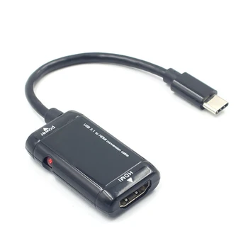 USB 3.1 C Tipo HDMI 1080P USB3 Adapteris.1 USB-C-HDMI Konverteris Mobile High Definition Link 
