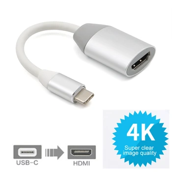 Ultra 2k 4K HDTV HDMI Signalo Kabelis, USB-C 3.1 Tipas-C į HDMI Adapteris Jungties Laidai 
