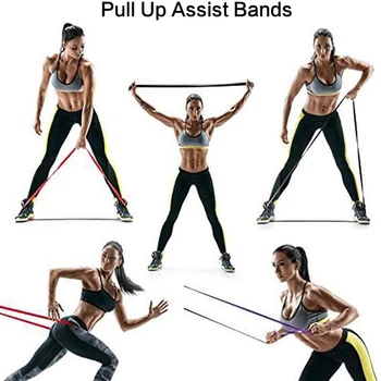 Unisex Joga Pilates Ruožas Pasipriešinimo Juosta Treniruotės Ruber Linijos Elastingas Dirželis Stiprumo Fitneso Įranga Mokymo Expander